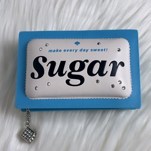 NWT Kate Spade Collectable Coffee Break 3D Sugar Packet Small Card Holder - Picture 1 of 4